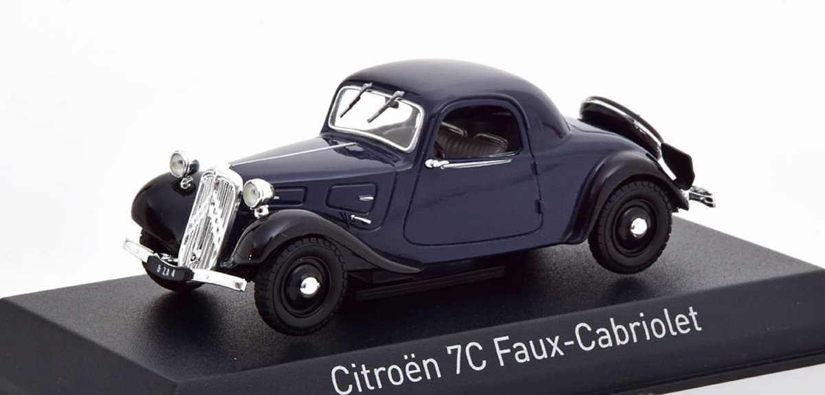 Citroen 7C Faux-Cabrio 1934 Donkerblauw 1-43 Norev