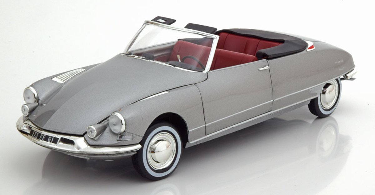 Citroen DS 19 Cabriolet Chapron 1961 Grijs Metallic 1-18 Norev