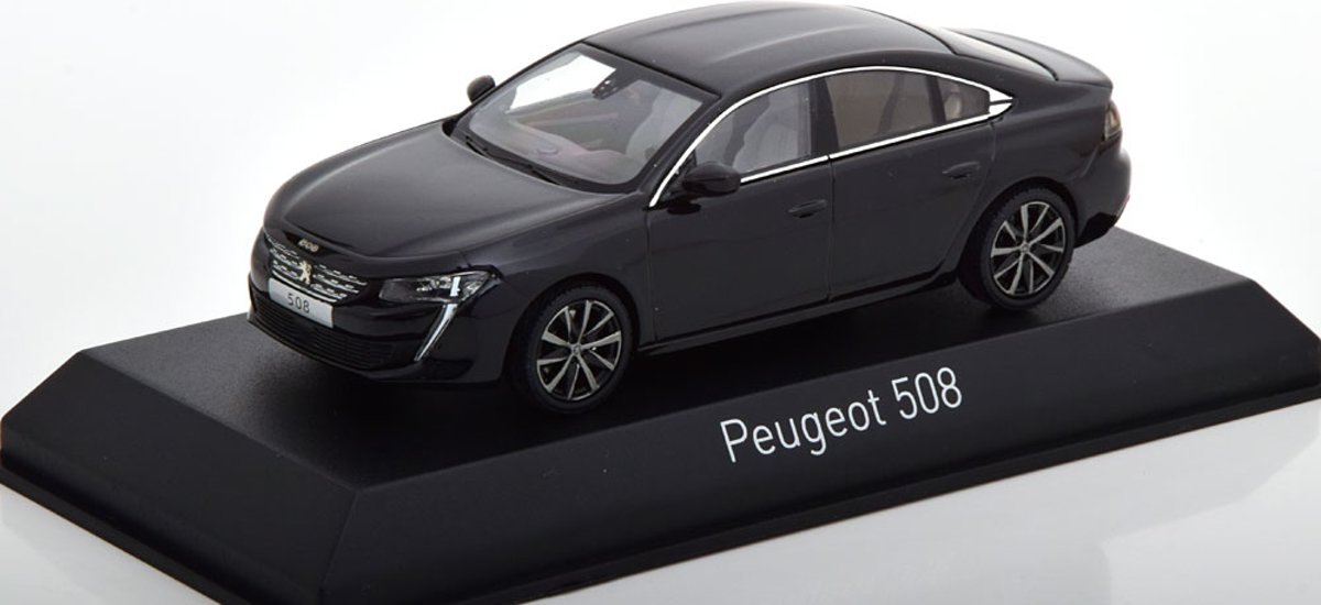 Peugeot 508 Limousine 2018 Zwart 1-43 Norev