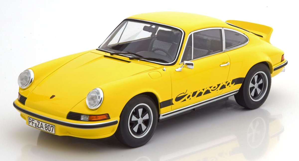 Porsche 911 RS Touring  1973 Geel / Zwart 1:18 Norev