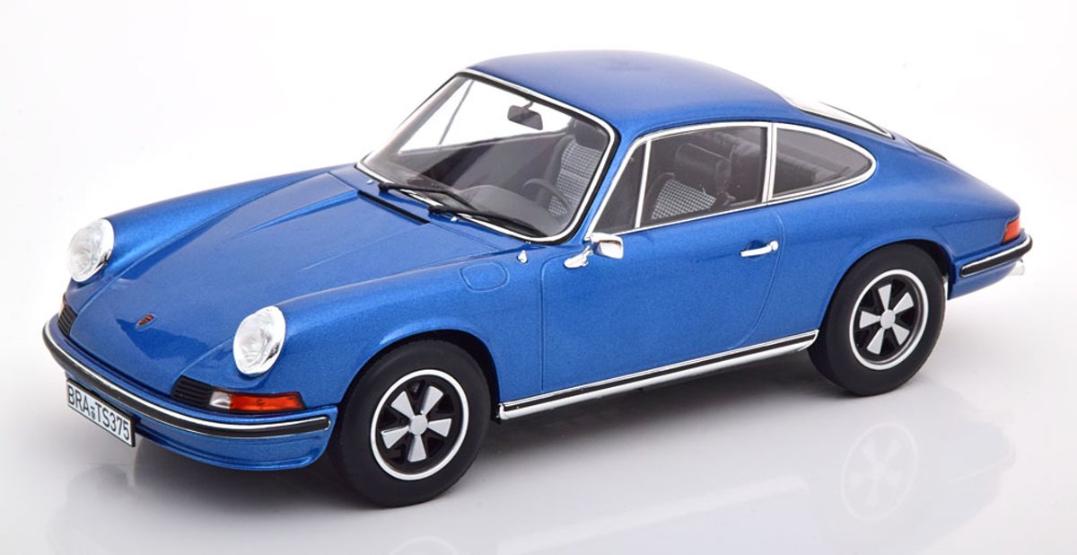 Porsche 911 S Coupe 1973 Blauw 1-18 Norev Limited 1000 Pieces