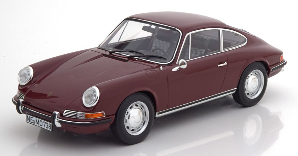 Porsche 911 T 1969 Donker Rood 1:18 Norev