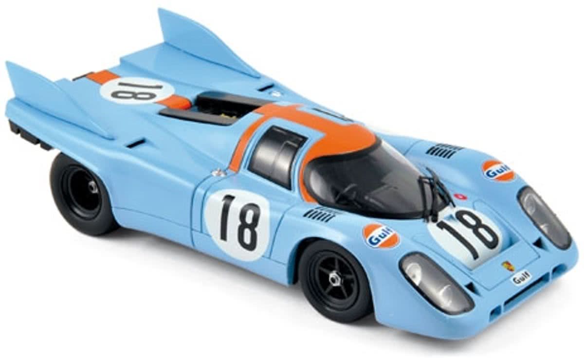 Porsche 917 K Training session Le Mans 1971 Oliver / Siffert / Bell Gulf Version Schaal 1:18 Norev