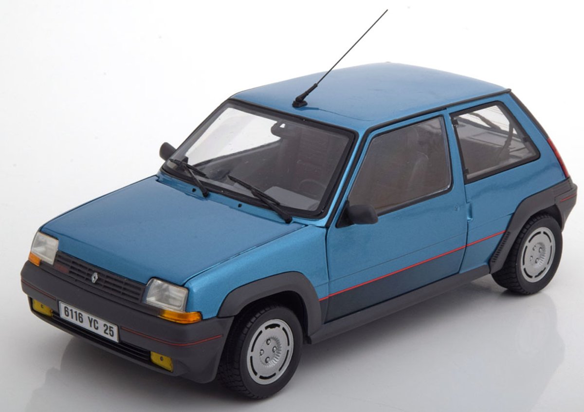 Renault 5 GT Turbo SuperCinq Phase I Blauw Metallic 1-18 Norev