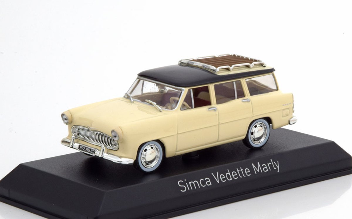 Simca Vedette Marly 1957 Geel / Zwart 1-43 Norev