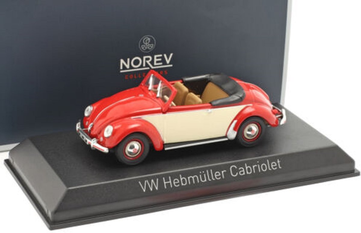 Volkswagen Hebmuller 1949 Rood / Creme 1-43 Norev