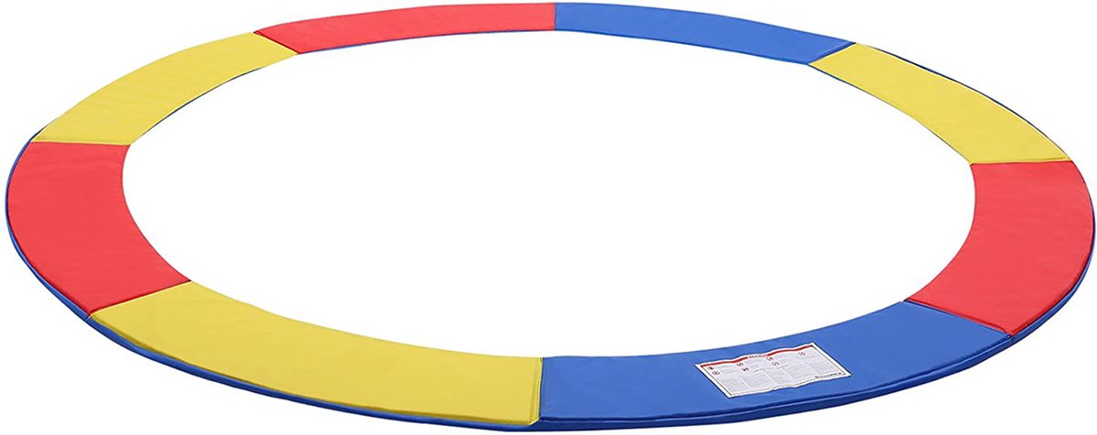 NumberOne® Beschermrand voor Trampoline - Trampoline Rand 305 - Randafdekking Trampoline - Rood, Blauw & Geel