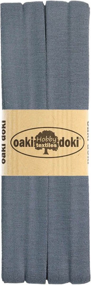 Oaki Doki - tricot de luxe biaisband - 106 grijs