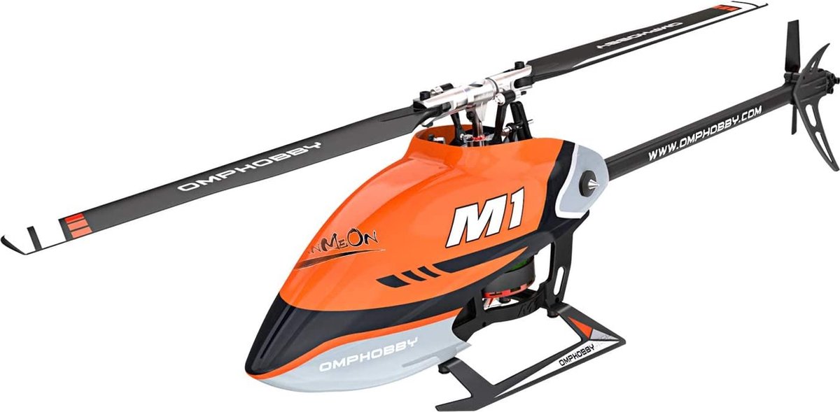 OMPHOBBY - M1 RC Helikopter - Dual Brushless Motors - Mini RC Helikopter voor Volwassenen - 3D-Afstandsbediening - Helikopter met Directe Aandrijving - Kleur: Geel - met 2 Batterijen