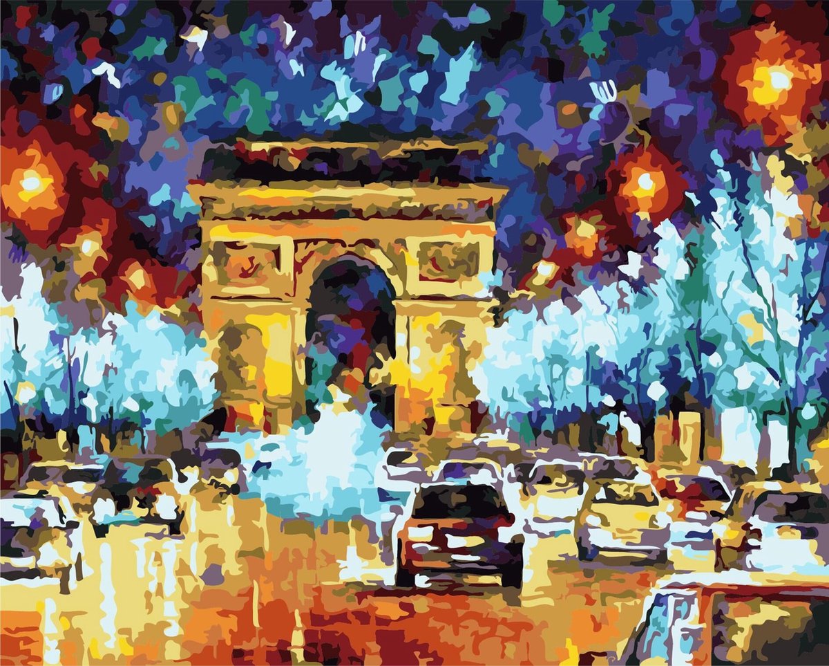 Paint by Number - Schilderen op Nummer - Arc de triomphe - paintbynumber.eu