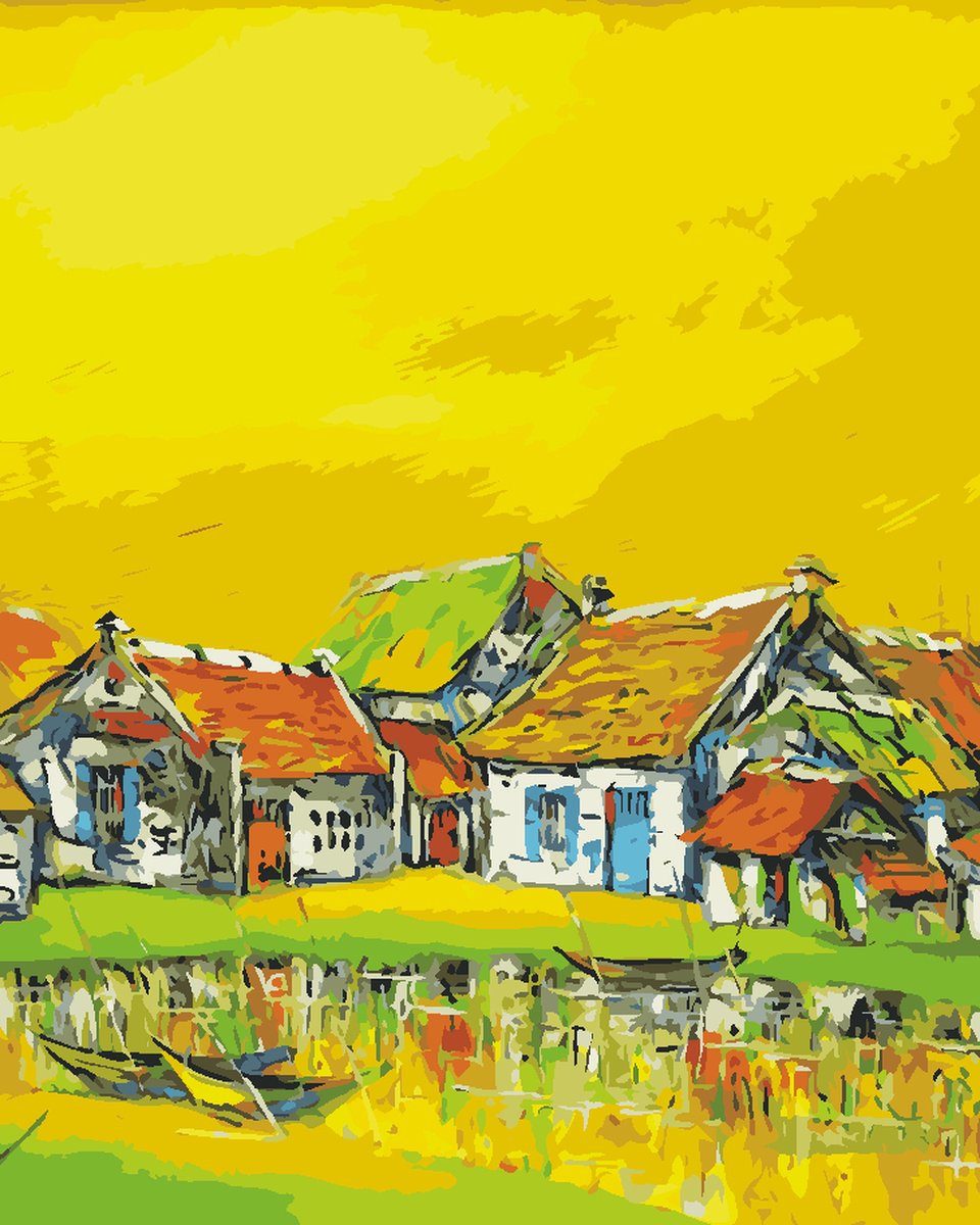 Paint by Number - Schilderen op Nummer - Vietnamese Houses - paintbynumber.eu