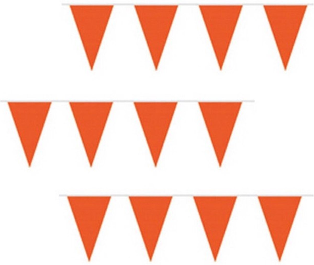 Oranje vlaggenlijn 10 meter lang 1+1 gratis - slingers - koningsdag - oranje