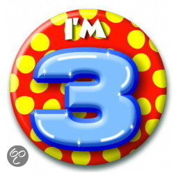 Button 3 jaar (55 mm)