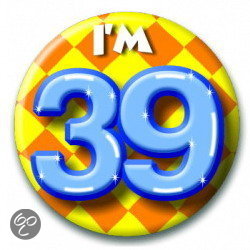 Button 39 jaar (55 mm)