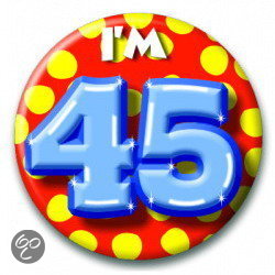 Button 45 jaar (55 mm)