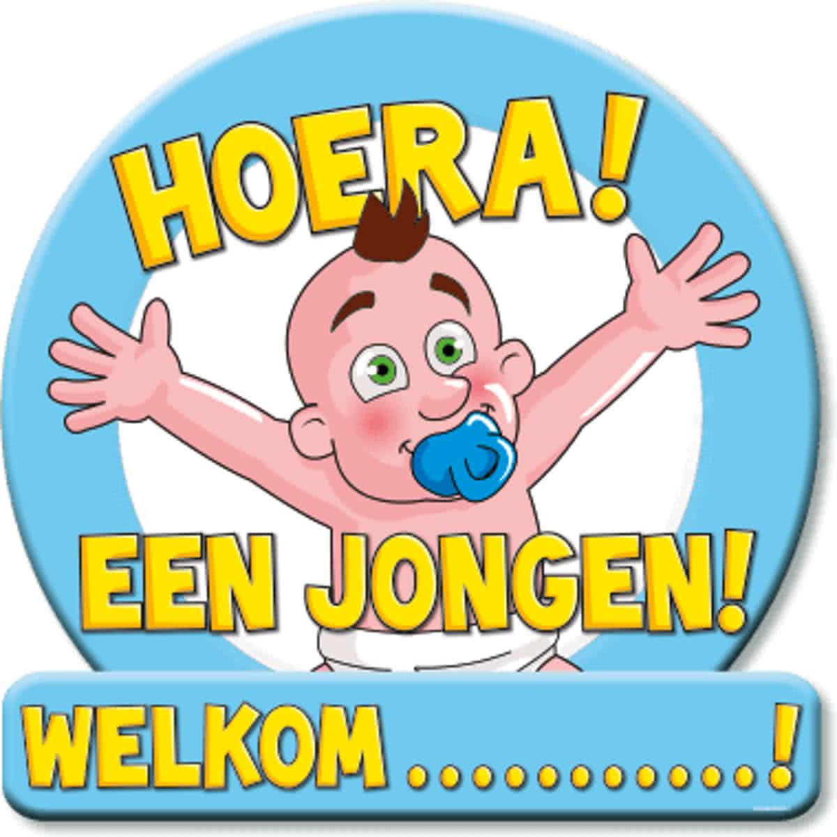 Huldeschild hoera een jongen