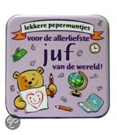 Pepermunt Blikje - Allerliefste Juf-Juffrouw (incl. 70 gram pepermunt)