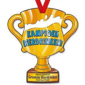 Trofee met lint - Trophy - Bierdrinker