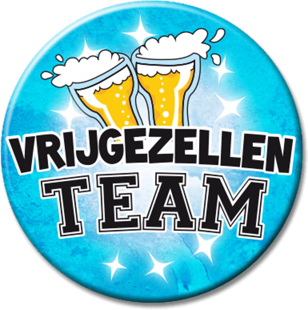 Vrijgezellen Team XL Button blauw