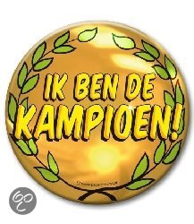 XL Button - Kampioen (Doorsnee 10 cm)