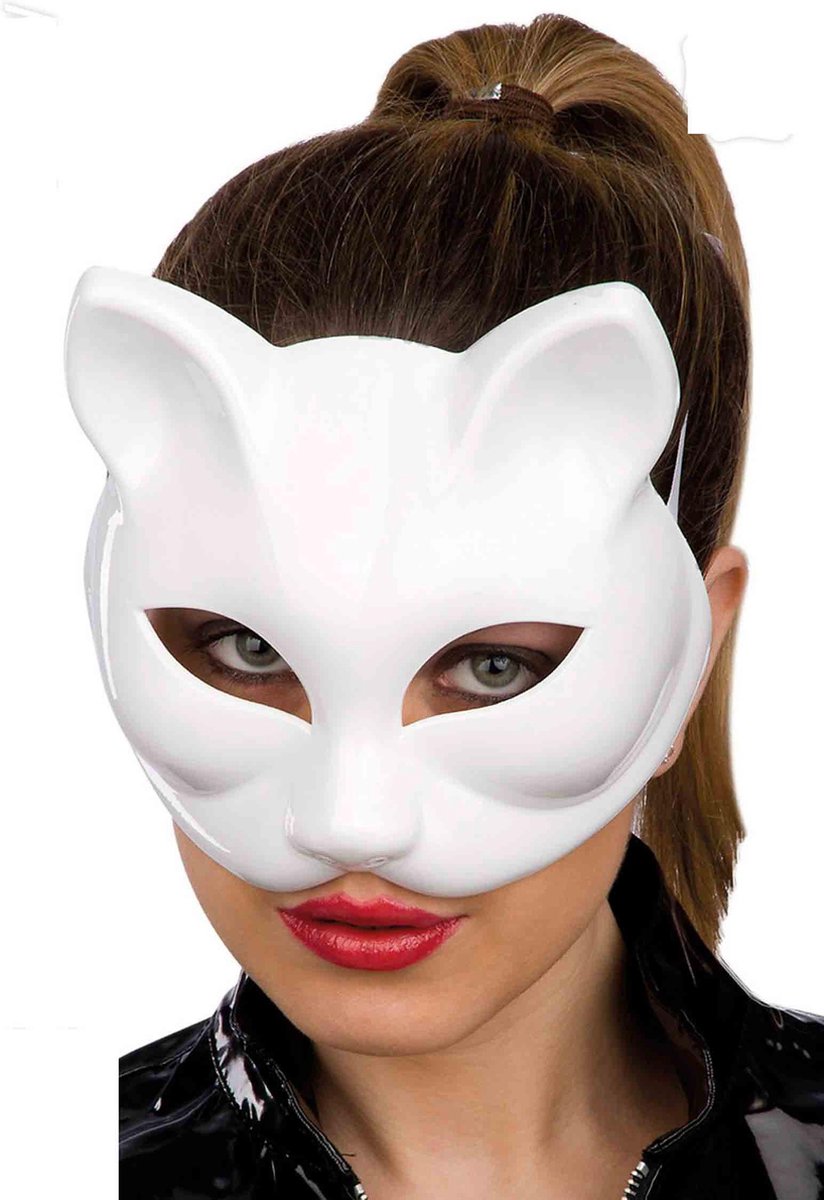 Kat Masker Wit