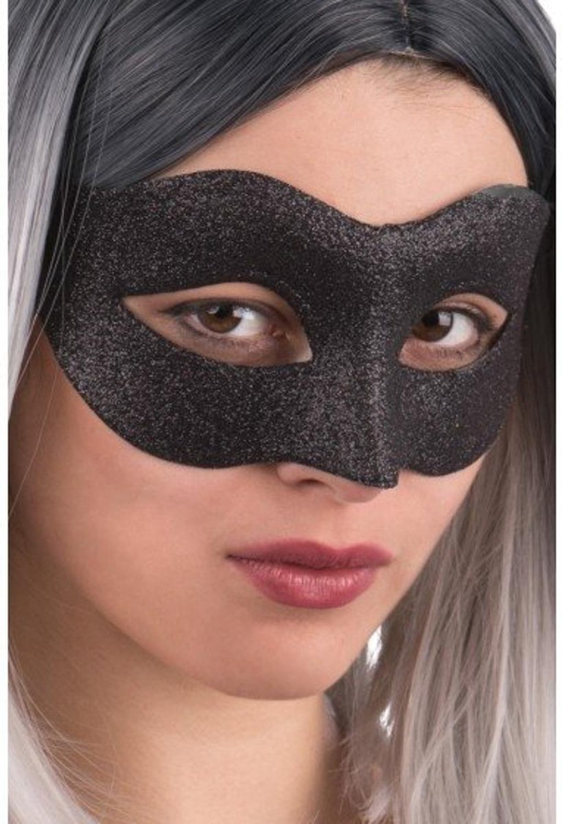 Oogmasker - Zwart met Glitter