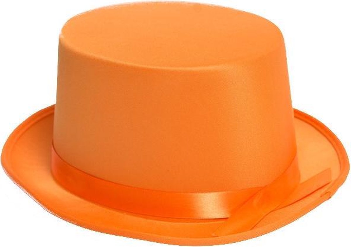 Partychimp Hoed Satijn Oranje One-size