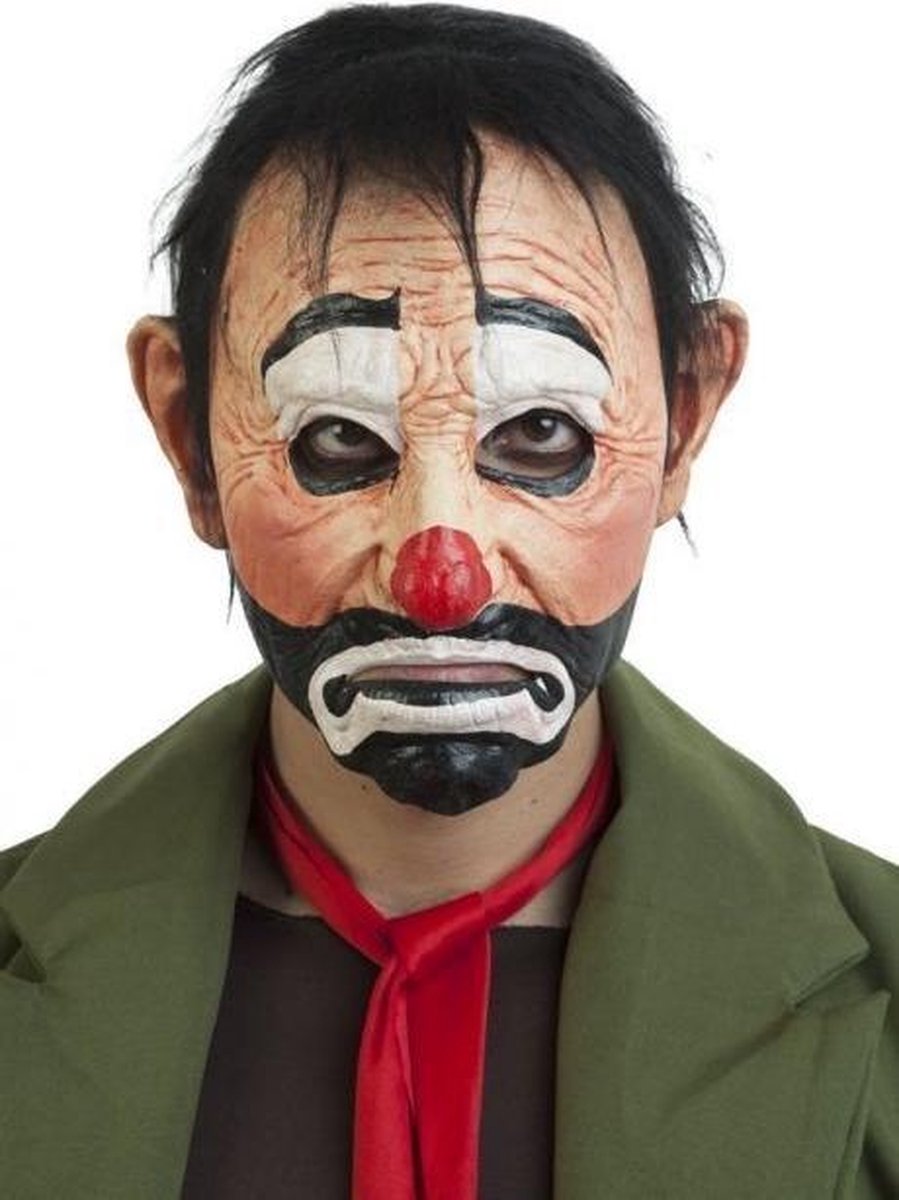 Partychimp Hoofdmasker Clown Met Haar Latex Beige One-size