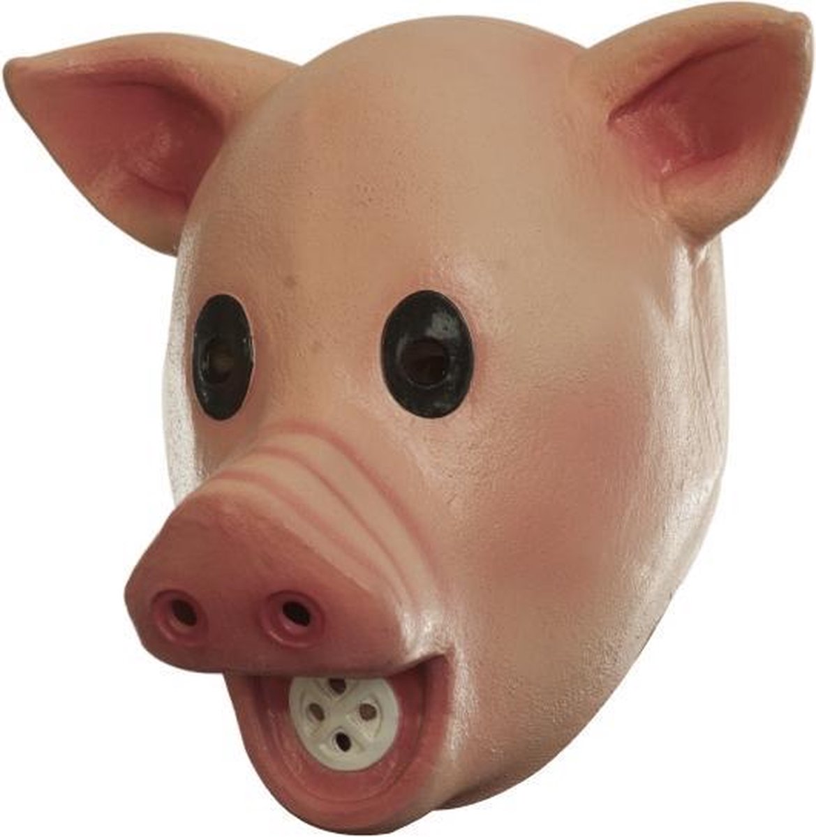 Partychimp Hoofdmasker Squeaky Pig Latex Beige One-size