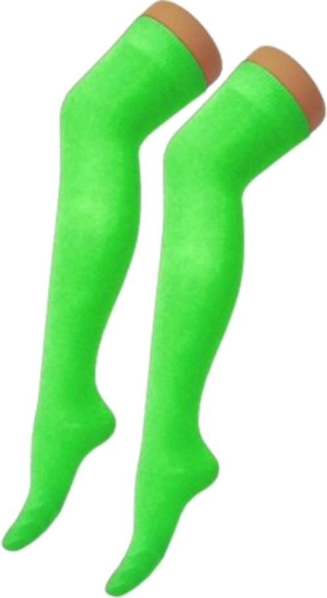 Partychimp Kousen Dames Polyester Neon Groen One-size