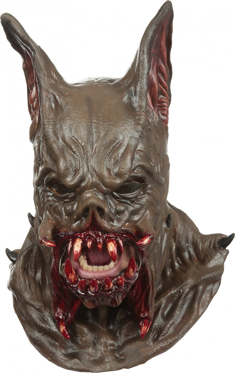 Partychimp Masker Mutant Vampire Latex Bruin One-size