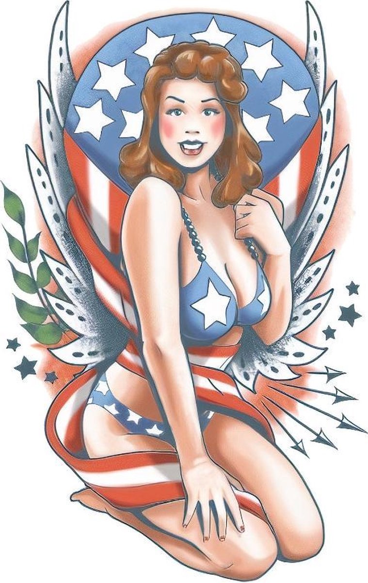 Partychimp Neptattoo American Beauty Polyester