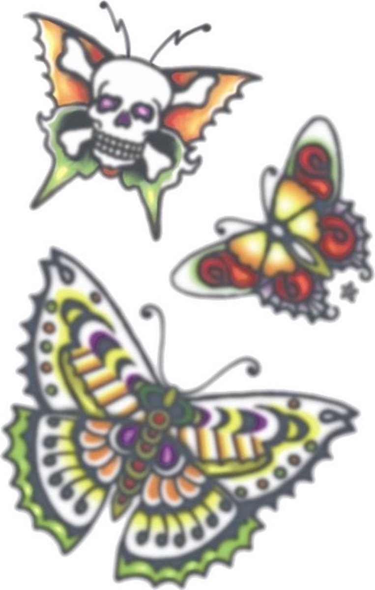 Partychimp Neptattoo Butterflies 1960 Polyester