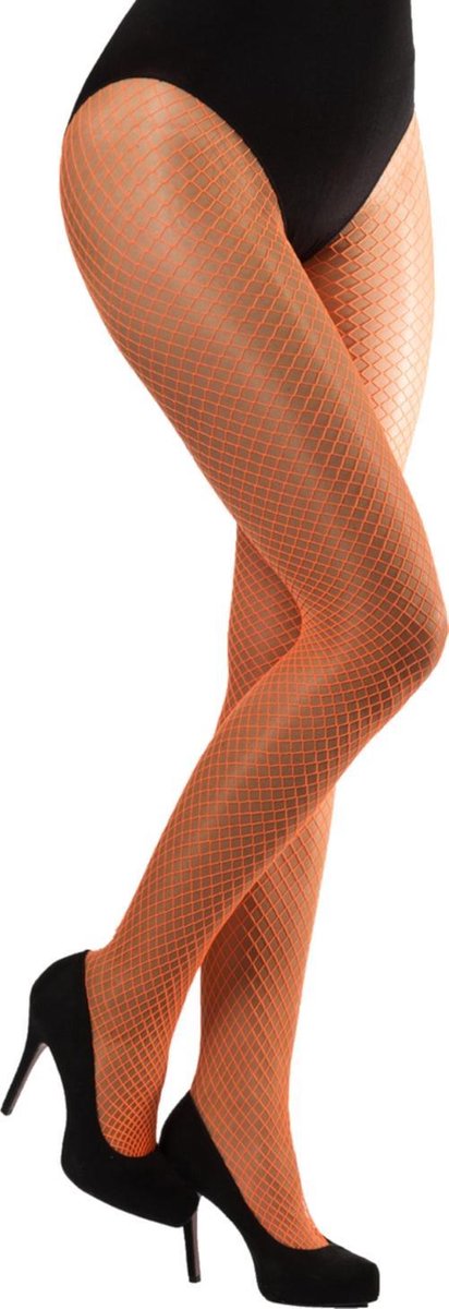 Partychimp Netpanty Dames Elastaan Oranje One-size