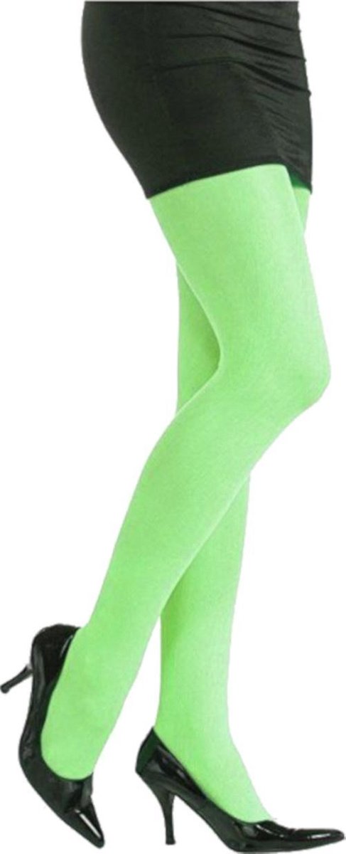 Partychimp Panty Dames Nylon Neon Groen One-size