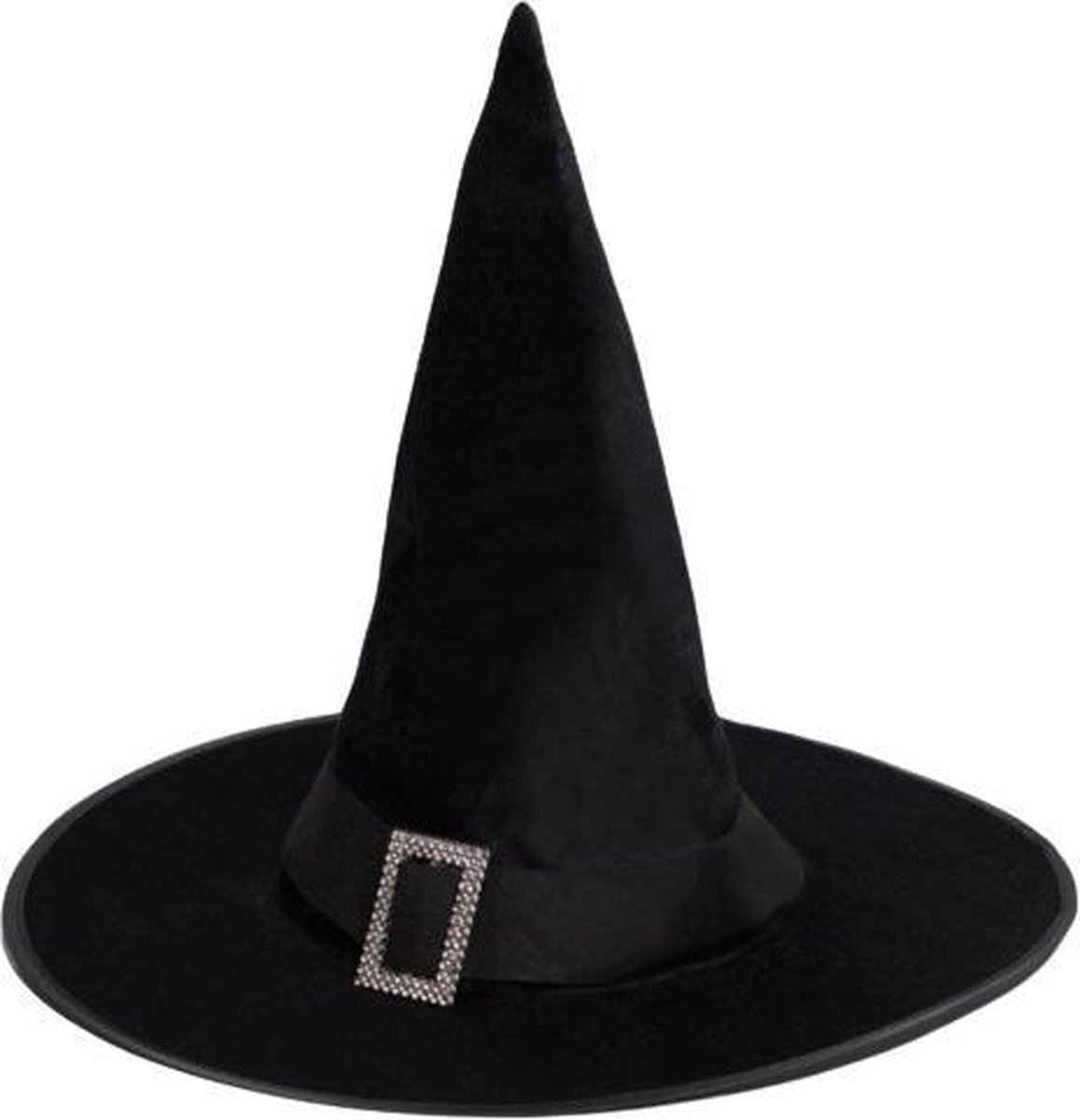 Partychimp Punthoed Witch Dames Fluweel Zwart One-size