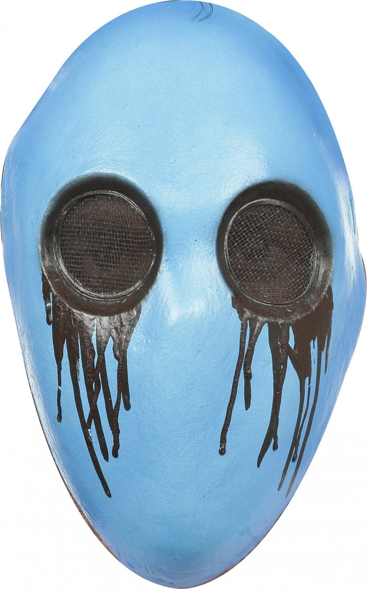 Partychimp Verkleedmasker Eyeless Jack Latex Blauw One-size