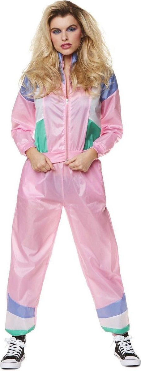 Partychimp Verkleedpak 90s Dames Polyester Roze Maat L