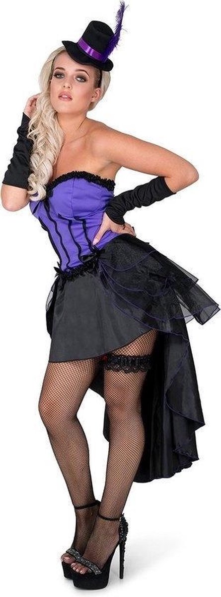 Partychimp Verkleedset Burlesque Dames Polyester Zwart Mt Xl