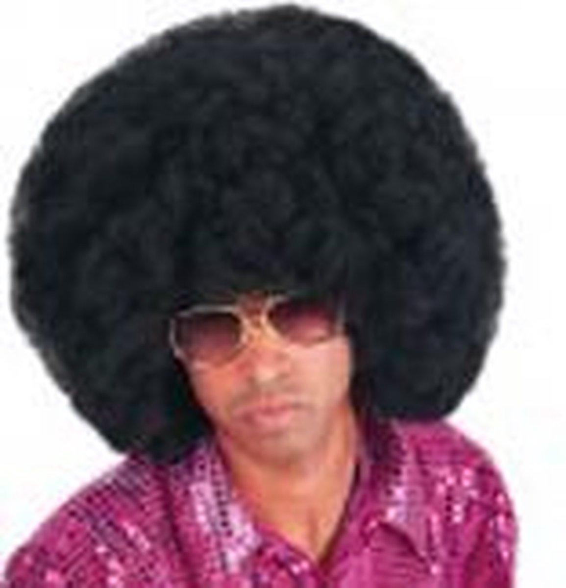 Super afro pruik zwart