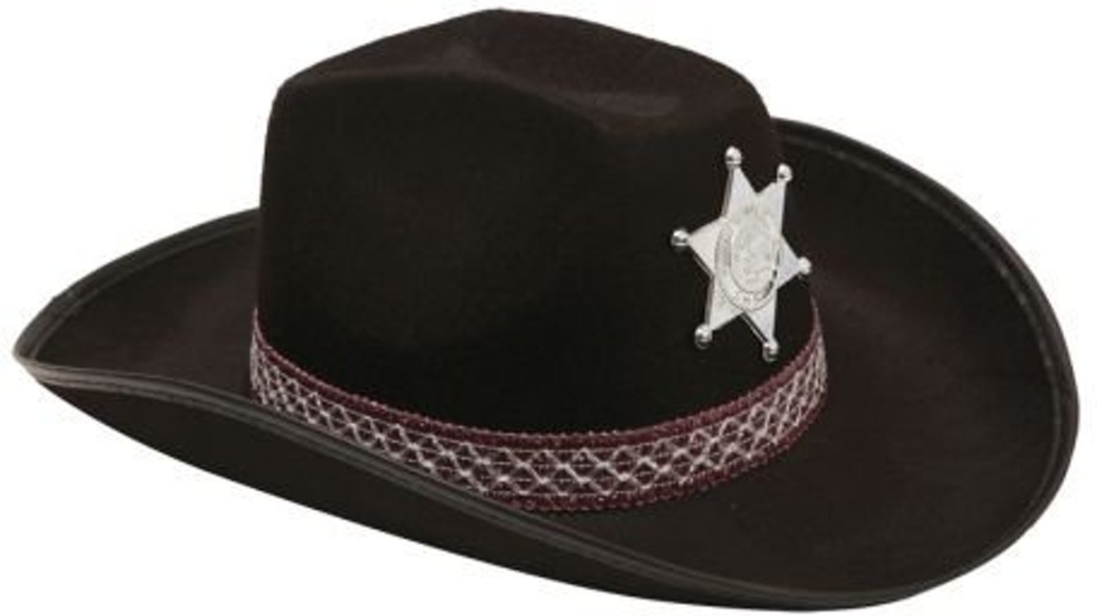 Verkleedaccessoires - Cowboy hoed, zwart