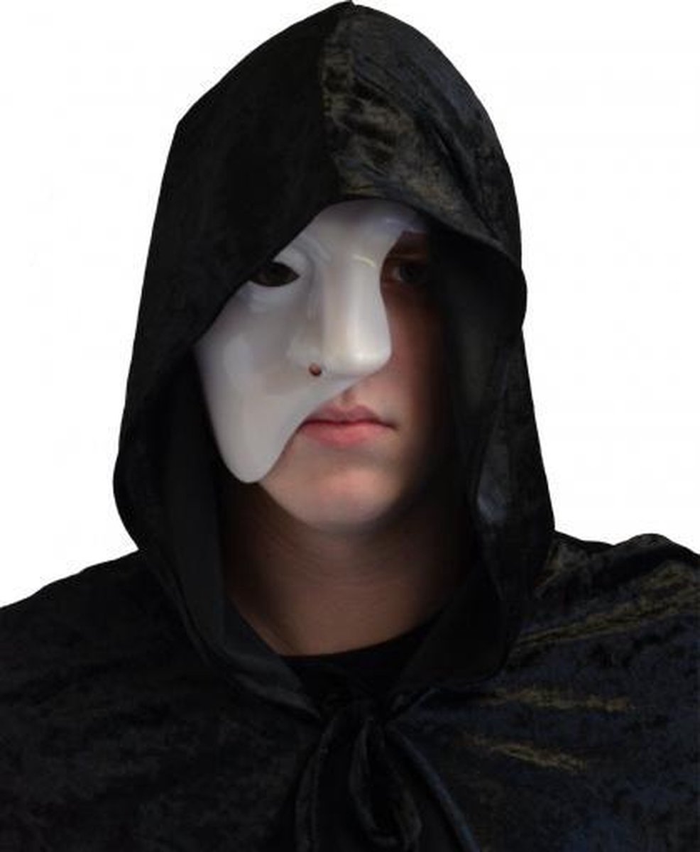 gezichtsmasker Half Face PVC wit one-size