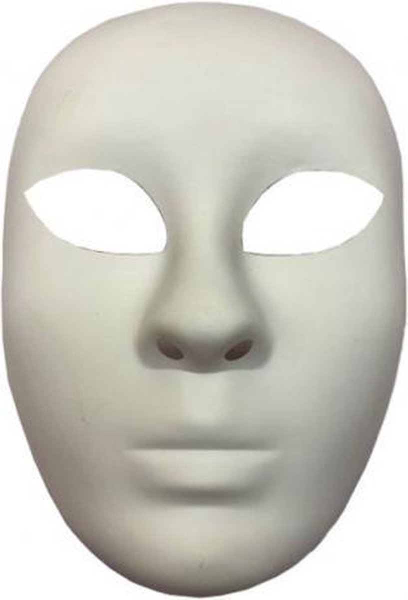 gezichtsmasker White Face PVC one-size