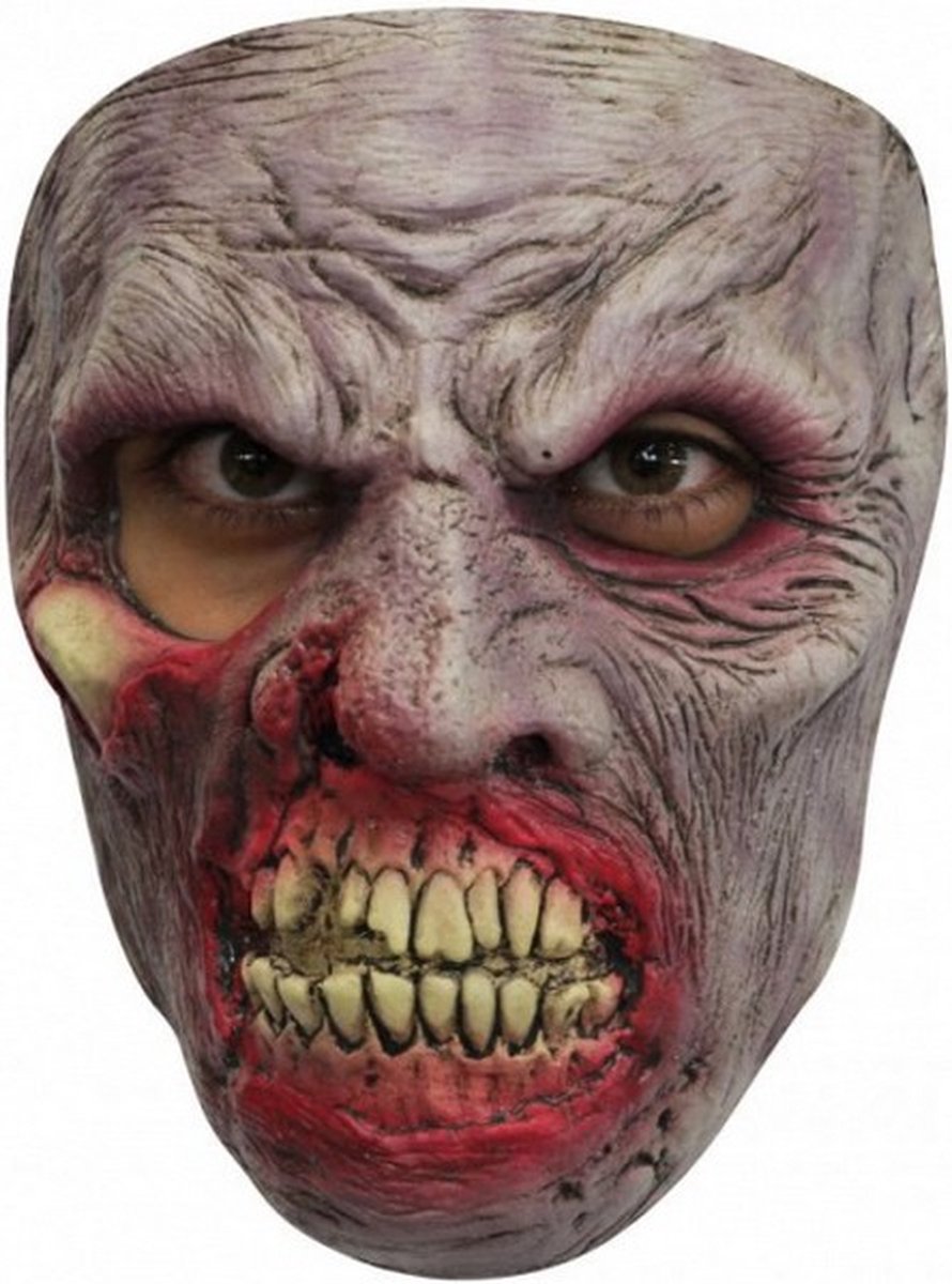 gezichtsmasker Zombie 9 latex beige one-size