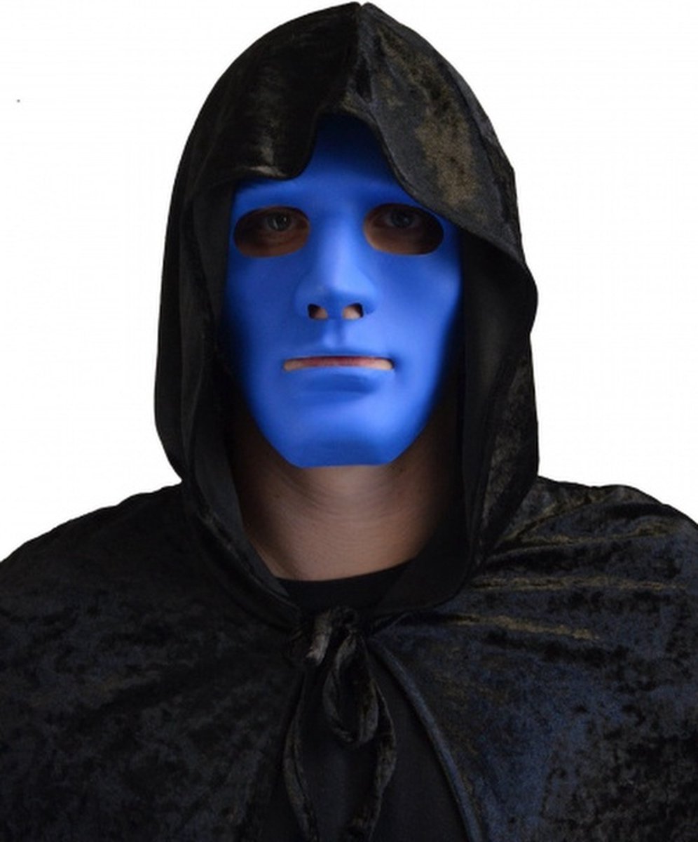 gezichtsmasker mysterieus PVC blauw one-size