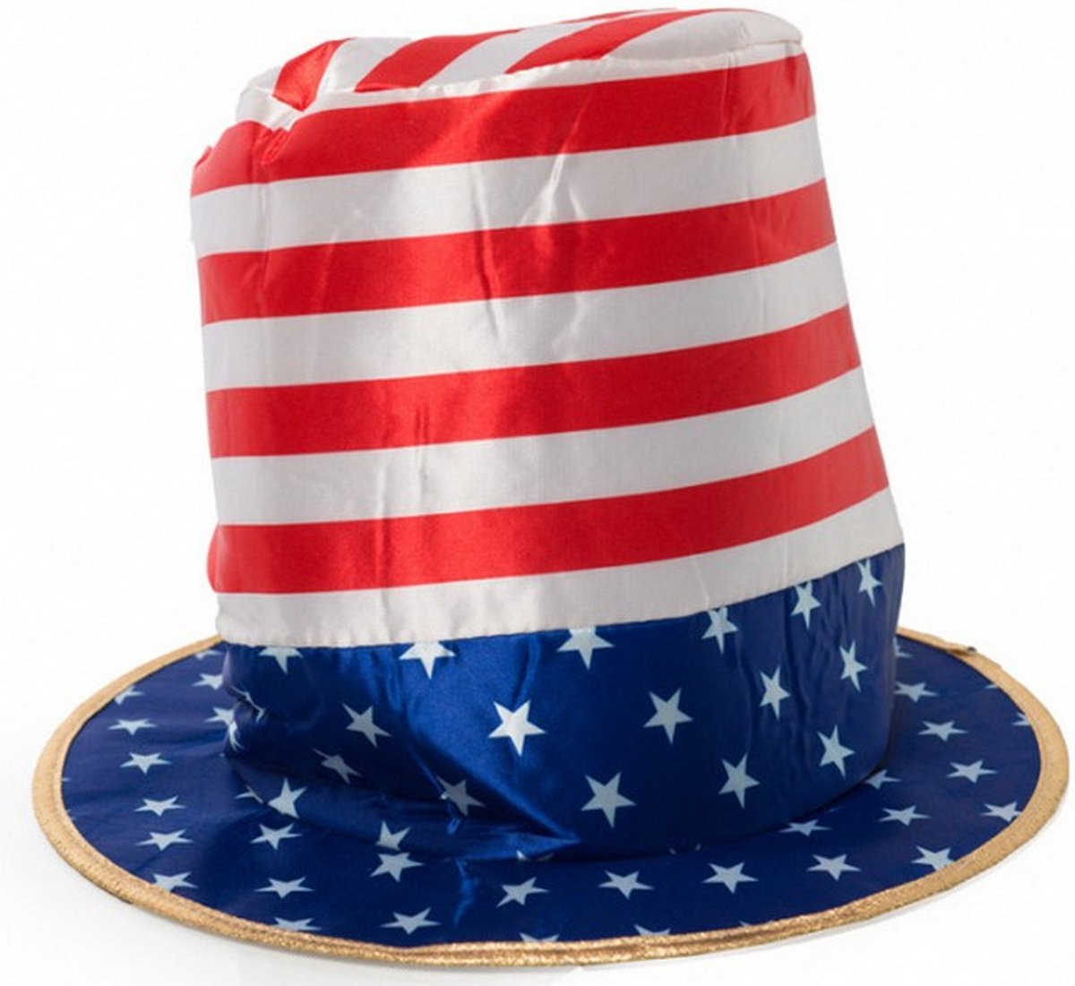 hoed Uncle Sam polyester rood/wit/blauw one-size