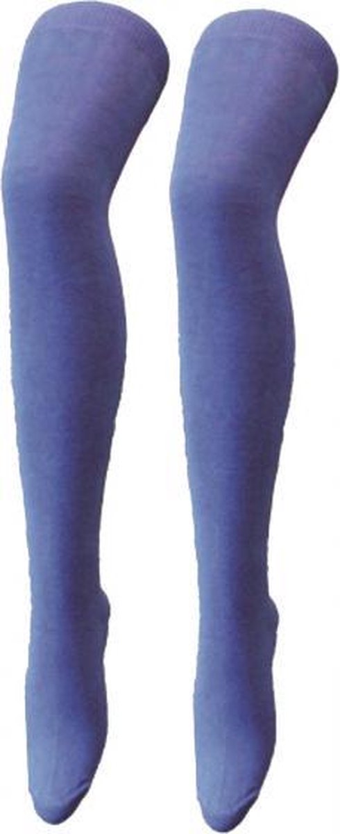 kousen dames polyester blauw one-size