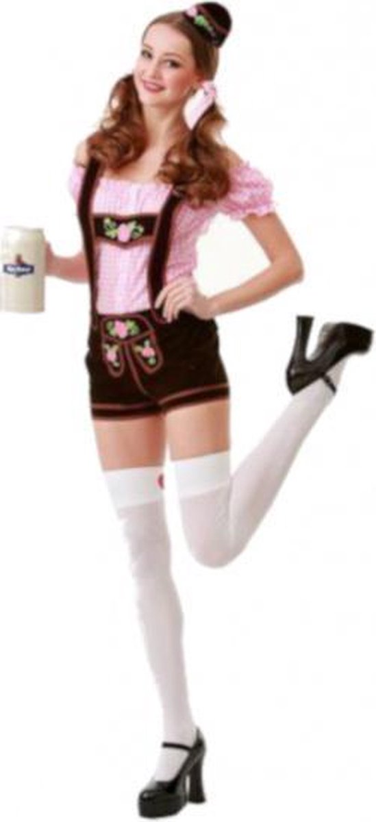 lederhosen Beer Girl dames polyester bruin maat M