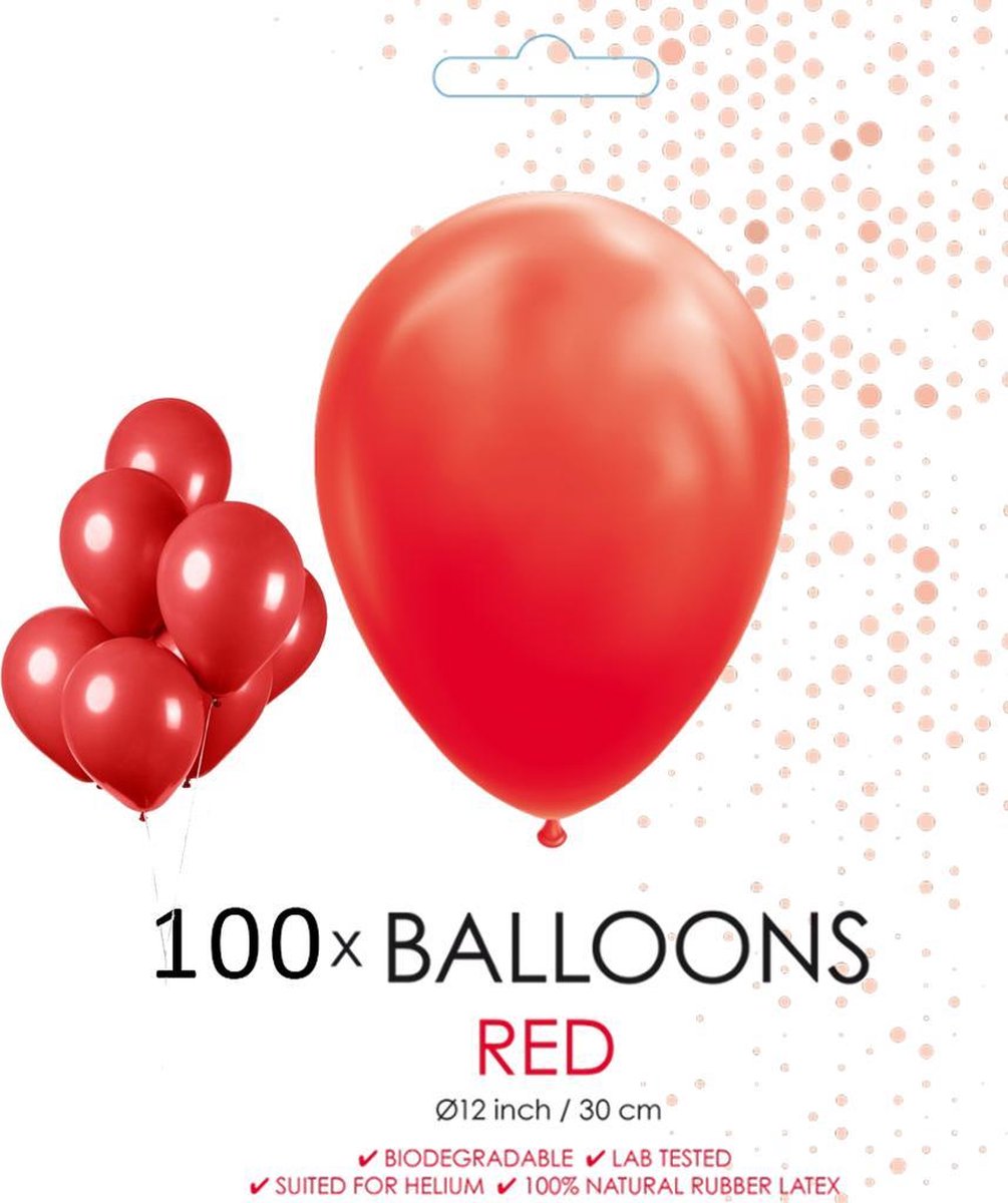 100 ballonnen rood