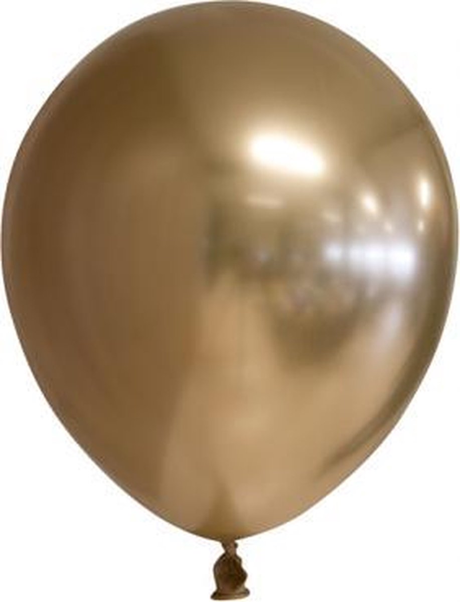 100 chrome kleine ballonnen goud